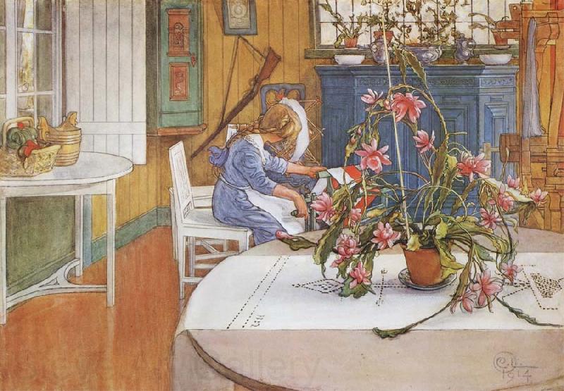 Carl Larsson interior with Cactus Spain oil painting art